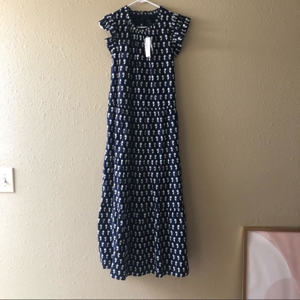 j. crew tiered maxi dress